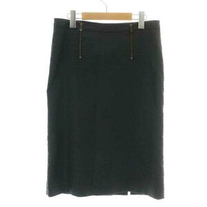 Fendi Black Zucca Monogram Pencil Skirt - Size 40